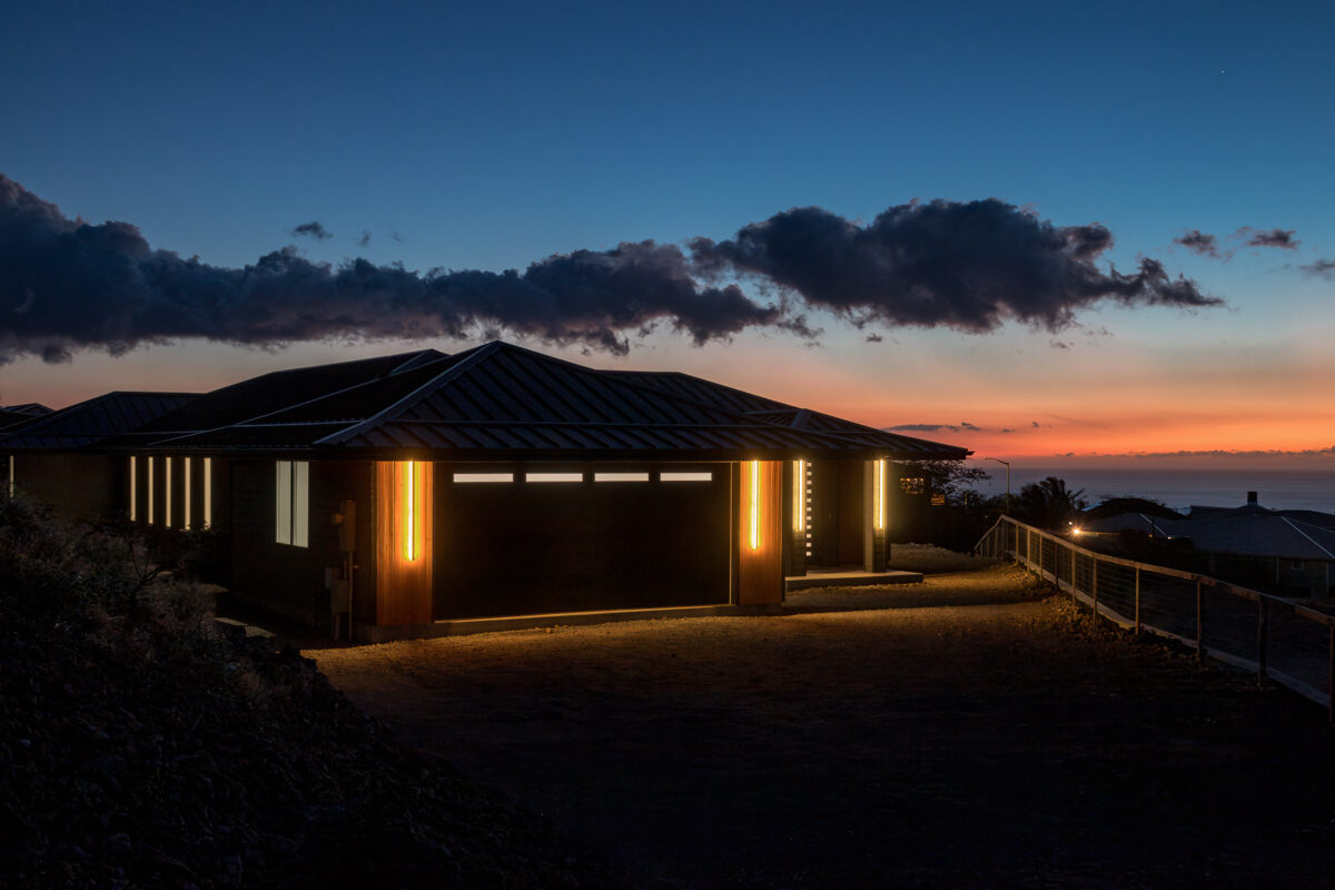 Kainani home at sunset with ocean view