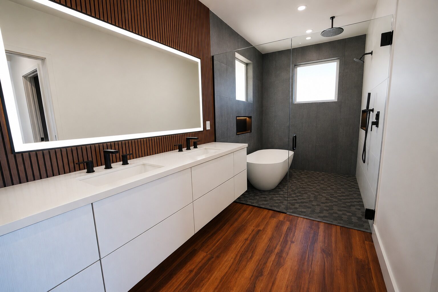 Master bath walk-in shower