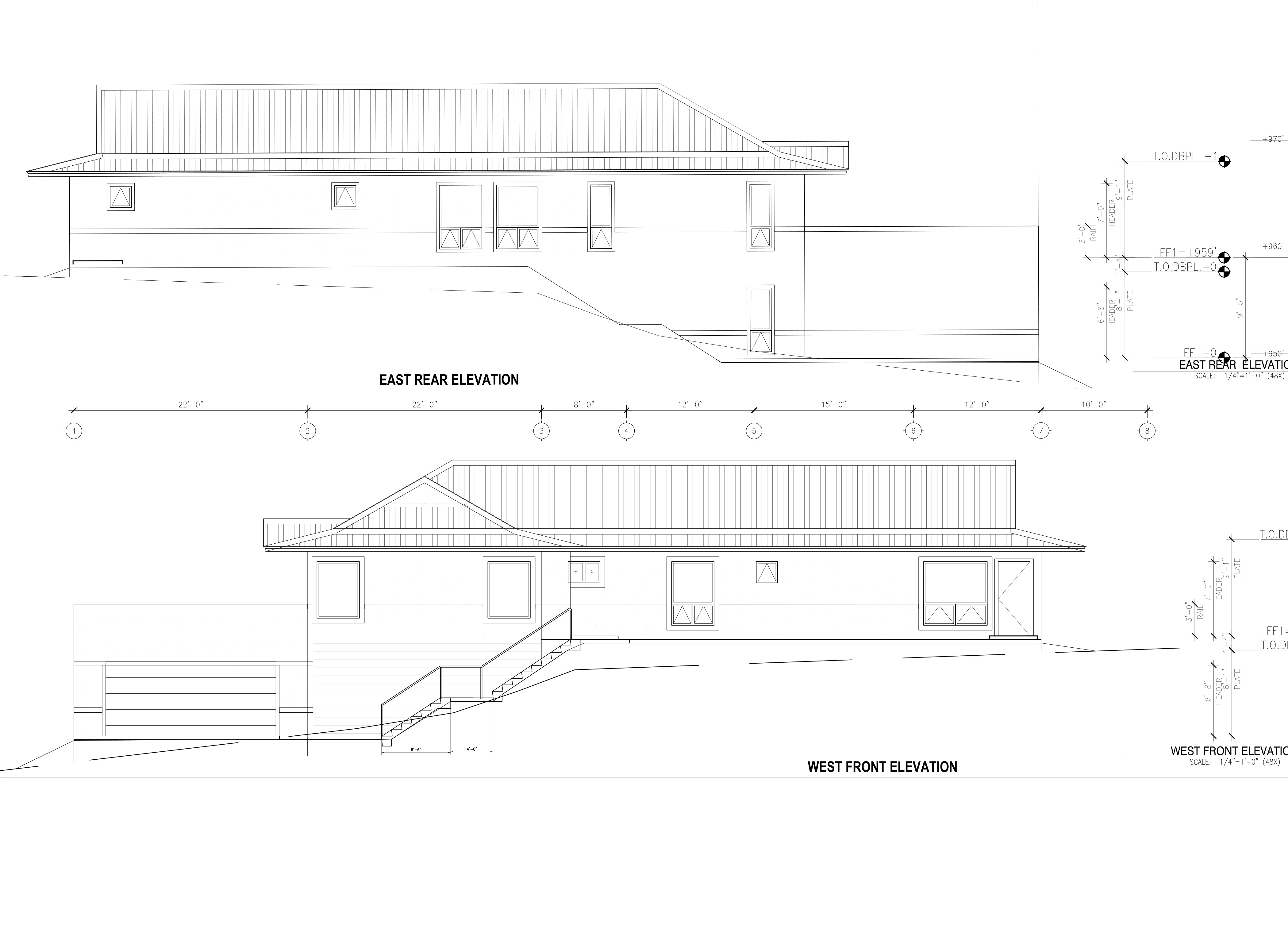 Yamamoto exterior elevations for the Lot 6 home